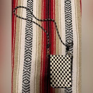 Universal Thread Black and Cream Checkered Crossbody Bag